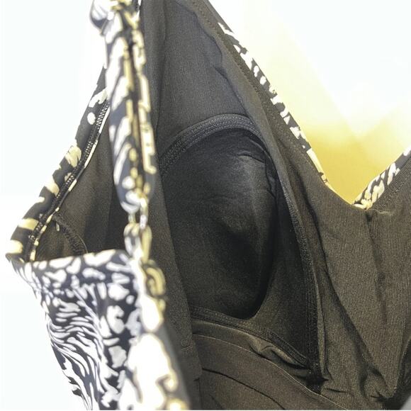 Swim Solutions Printed Flyaway Fauxkini One piece black white - 18W - Picture 11 of 14